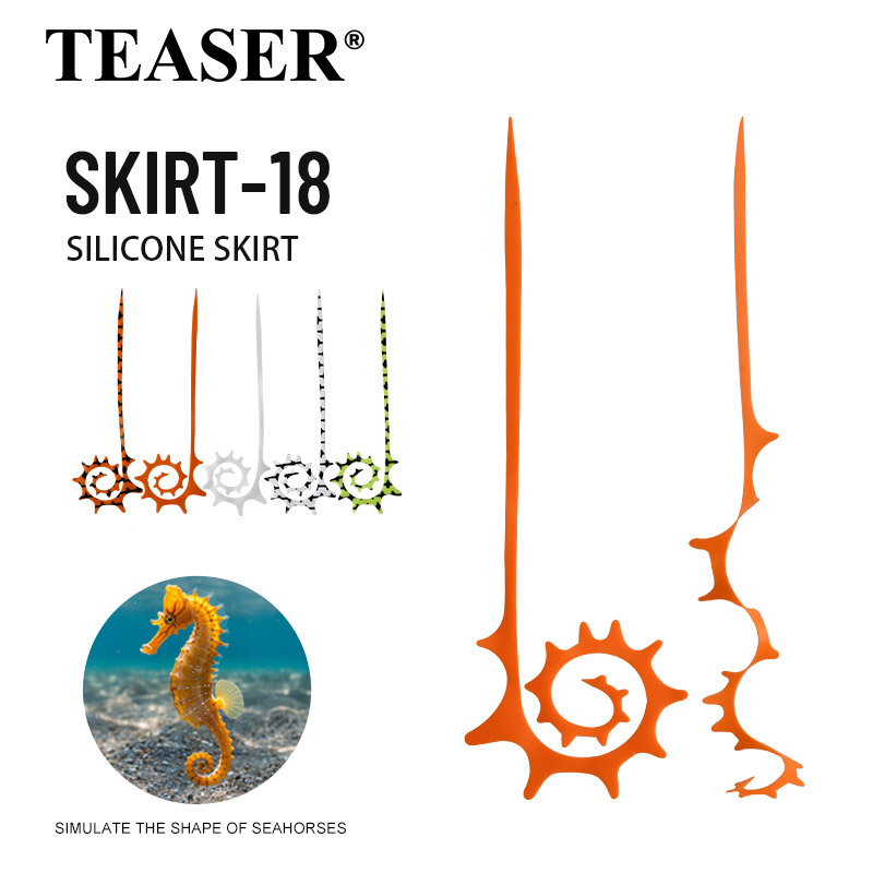 TEASER 5pcs SKIRT-18 145mm Sil - огляд і ціна Fishing Equipment Lures