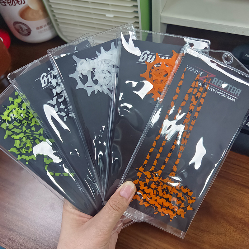 TEASER 5pcs SKIRT-18 145mm Sil - огляд і ціна Fishing Equipment Lures