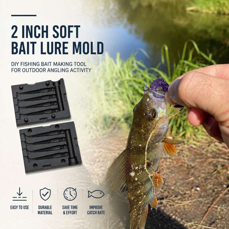 2 Inch Soft Bait Lure Mold DIY - огляд і ціна Fishing Equipment Lures