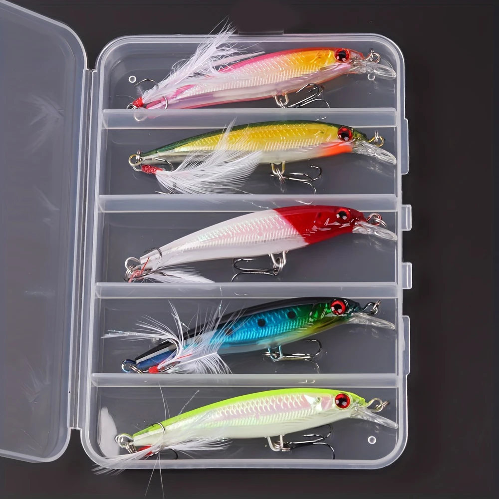 5pcs/box Laser 3D Eyes Bionic  - огляд і ціна Fishing Equipment Lures